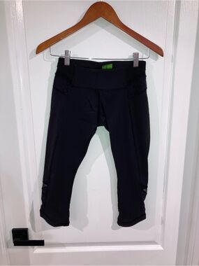 Lululemon Black Capris w/ Mesh Details - size 4